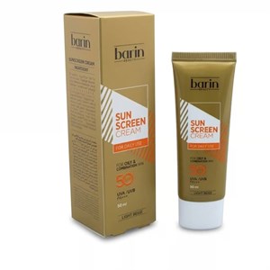 کرم ضد آفتاب پوست چرب و مختلط رنگی بژ روشن (Light beige) بارین بیوتی SPF50