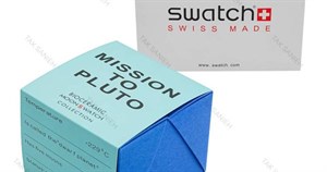 جعبه اصلی ساعت امگا سواچ ماموریت به پلوتون آبی Swatch-Box-7798-U