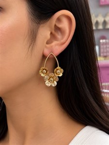 گوشواره گل آویز