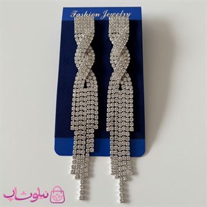 گوشواره آویز بلند زنانه مجلسی و براق کد 2491