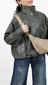 بامبر جکت چرم pull&bear