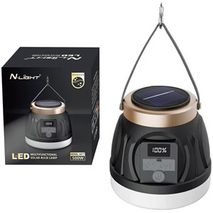 چراغ کمپینگ شارژی خورشیدی ان لایت N-LIGHT مدل A01T چندکاره