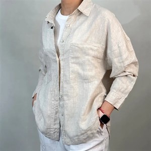 شومیز لینن کرم زارا