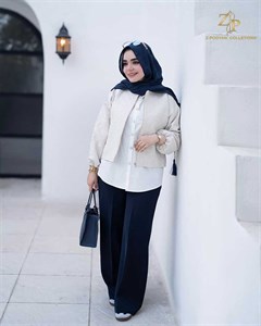 بامبر زنانه ژاکارد پاییزه ساتیا