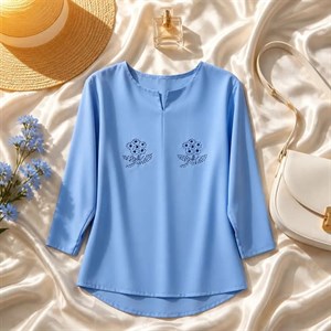 شومیز جلو بسته نگینی زنانه کد 4030256