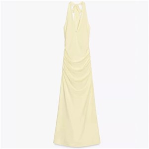 پیراهن یقه هالتری زنانه زارا Zara