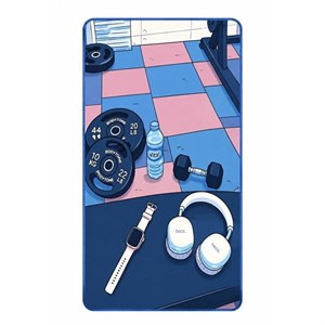 حوله ورزشی مدل Gym Princess-405C0247 ابعاد 50 در 100 سانتی متر