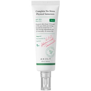 ضدآفتاب فیزیکی ضدلک و شفاف کننده اکسیس وای Complete No-Stress SPF50 مناسب پوست حساس، مختلط، چرب ملایم و مستعد قرمزی حجم 50میلی لیتر