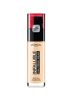 کرم پودر لورال Lorealمدل اینفالیبل فرش وییر 24 ساعته Loreal INFALLIBLE 24H FRESH WEAR FOUNDATION شماره 020حجم ۳۰ میلی لیتر