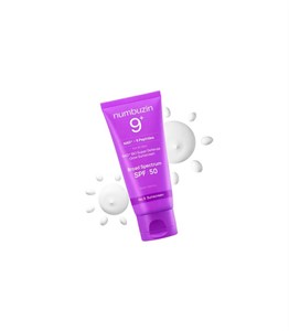 ضد افتاب ضدپیری و ابرسان پپتیدی نامبوزین شماره ۹ Numbuzin Super Defense Glow Sunscreen مناسب انواع پوست حجم ۵۰ میلی لیتر