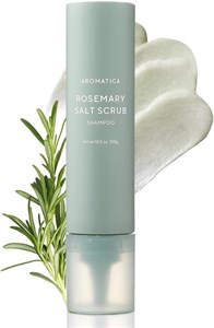 شامپو اسکالپ اسکراپ رزماری آروماتیکا پاکسازی کف سر و رشد مجدد AROMATICA Rosemary Salt Scrub Shampoo مناسب موی چرب شوره دار و موهای کم حجیم حجم 300 میلی لیتر
