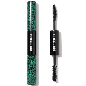 ریمل دو سر بلند کننده و حجم دهنده شیگلم Sheglam Waterproof mascara مناسب برای انواع چشم خصوصا چشم حساس و دارای لنز حجم وزن 8 گرم