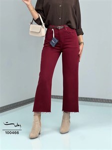 شلوار واید لایسل دمپاکات زرشکی