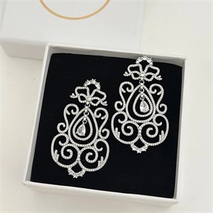 گوشواره طرح جواهر بزرگ کد 1210