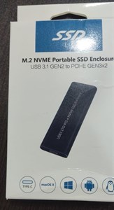 هارد اکسترنال SSD سامسونگ 256 گیگابایت | NVMe M.2 با باکس USB 3.1 Gen2