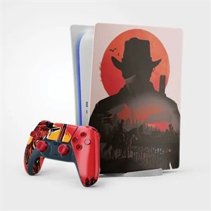 برچسب و استیکر اسکین Playstation 5 طرح ۰۳ Red dead 