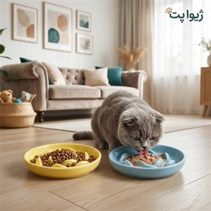 ظرف غذای سرامیکی سگ و گربه مدل آرام خور
