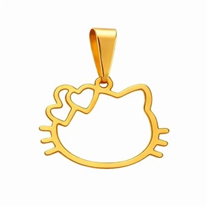 آویز گردنبند طلا 18 عیار دخترانه گالری صادقی طرح کیتی 