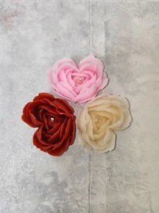 شمع دست ساز رز قلبی