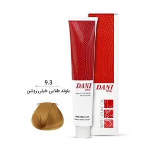 رنگ مو دنی وان شماره 9.3 حجم 100 میلی لیتر رنگ طلایی روشن