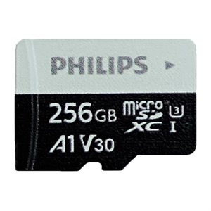 کارت حافظه microSDXC فیلیپس مدل A1-V30 کلاس 10 استاندارد UHS-I U3 سرعت 80MBps ظرفیت 256 گیگابایت