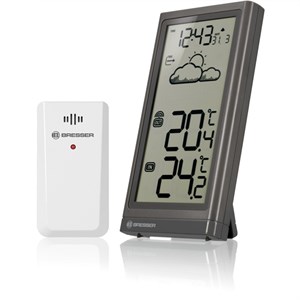 ساعت و دماسنج دو سنسوره مدل Meteo Temp برند BRESSER