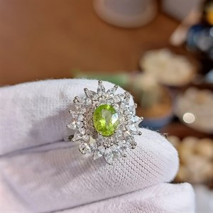 انگشتر نقره درجه یک زبرجد 