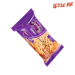 کیک صبحانه کشمشی شیرین عسل - 100 گرم بسته 24 عددی