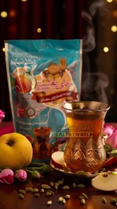دمنوش به و سیب با هل و گل محمدی 200گرم