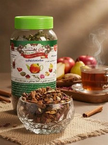دمنوش به و سیب با هل و گل محمدی 170گرم