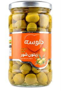زیتون شور با هسته 680 گرم دلوسه
