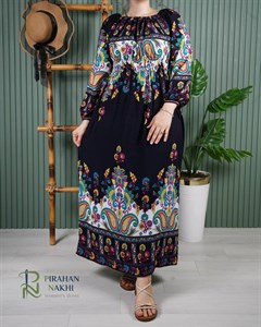 ساحلی حاشیه دار گل ترمه 7436