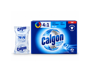 قرص جرم‌ گیر و تمیزکننده ماشین لباسشویی کالگون Calgon Power Tablet مدل ۴ در ۱فروش به صورت تکی