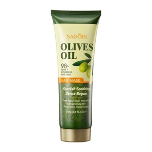 ماسک مو ترمیم کننده و رفع خشکی زیتون سادور حجم ۲۵۰ گرم SADOER OLIVE OIL HAIR MASK 250 G