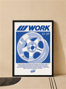 تابلو دکوراتیو رینگ WORK S1 2P | انتخابی برای عاشقان خودرو | کد | 110