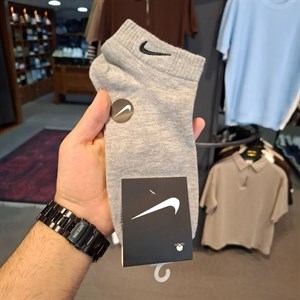 جوراب مچی طرح Nike - رنگ طوسی روشن
