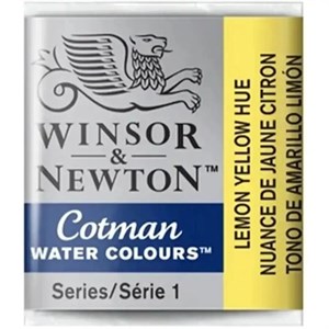 قرص آبرنگ وینزور اند نیوتن رنگ LEMON YELLOW HUE مدل COTMAN