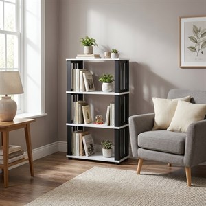 کتابخانه چهار طبقه مدل کتابان