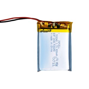 باتری لیتیوم پلیمر 3.7 ولت 800 میلی امپر کد 703040 برند JSP CELL