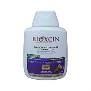 شامپو ضد ریزش سیر سیاه بیوکسین مدل Black Garlic مناسب انواع مو حجم ۳۰۰ میلی‌ لیتر