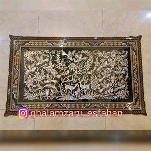 تابلو قلمزنی تمام خاتم طرح قلمزنی پر فروش سالای اخیر ابعاد 120 در 70 