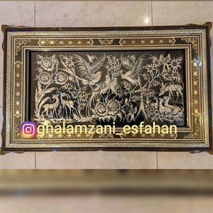 تابلو قلمزنی ابعاد 100 در 60 تمام خاتم 