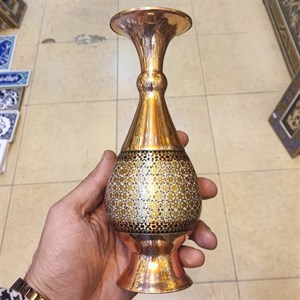گلدان مس و خاتم ارتفاع 20 