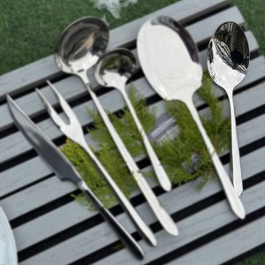 ملاقه خورش خوری نقره‌ای سولینگن فله‌ای