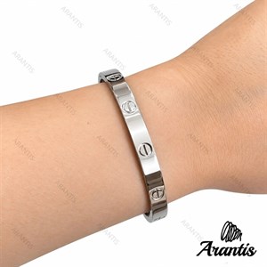 دستبند کارتیر لاو زنانه سیلور مدل w-10864