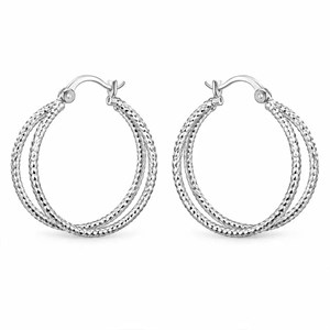 گوشواره حلقه‌ای  گوشواره حلقه‌ای زنانه مدل کلاسیک کد561