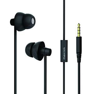 MAXROCK Sleep Earplugs Noise Isolating Ear Plugs Earbuds Headphones with Unique Total Soft Silicone Perfect for Insomnia Side Sleeper Snoring Air Travel Meditation Relaxation Black 