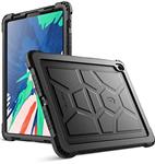 iPad Pro 11 inch Case, Poetic TurtleSkin Series [Corner Protection][Grip][Not Supported Apple Pencil Magnetic Attachment] Protective Silicone Case for Apple iPad Pro 11 Inch (2018) - Black