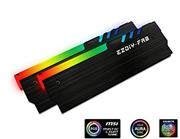 EZDIY-FAB RGB Addressable Memory RAM Cooler DDR Heatsink for DIY PC Game Overclocking MOD DDR3 DDR4 (Compatible with ASUS Aura Sync, GIGABYTE RGB Fusion and MSI Mystic Light Sync) - Black-2 Pack