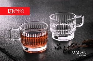 نیم لیوان دسته دار ماکان زنگان 6 عددی